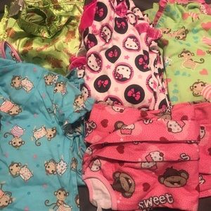 5 PJ sets for little girls